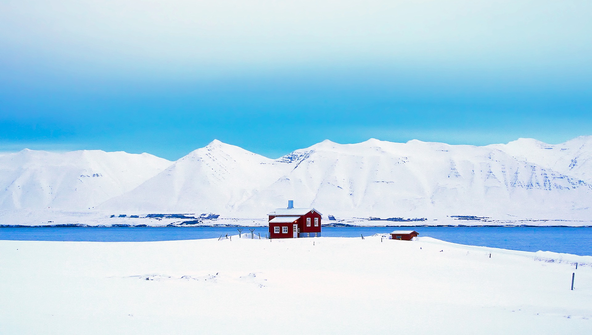 Iceland winter landscape