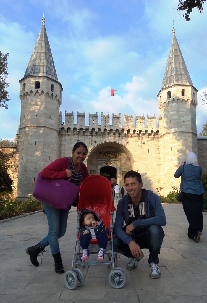 Lara, mom, and dad in Istanbul