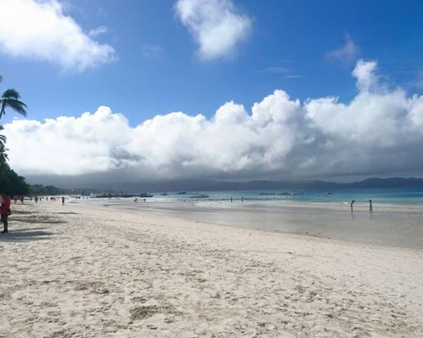 The white sand beach of Boracay