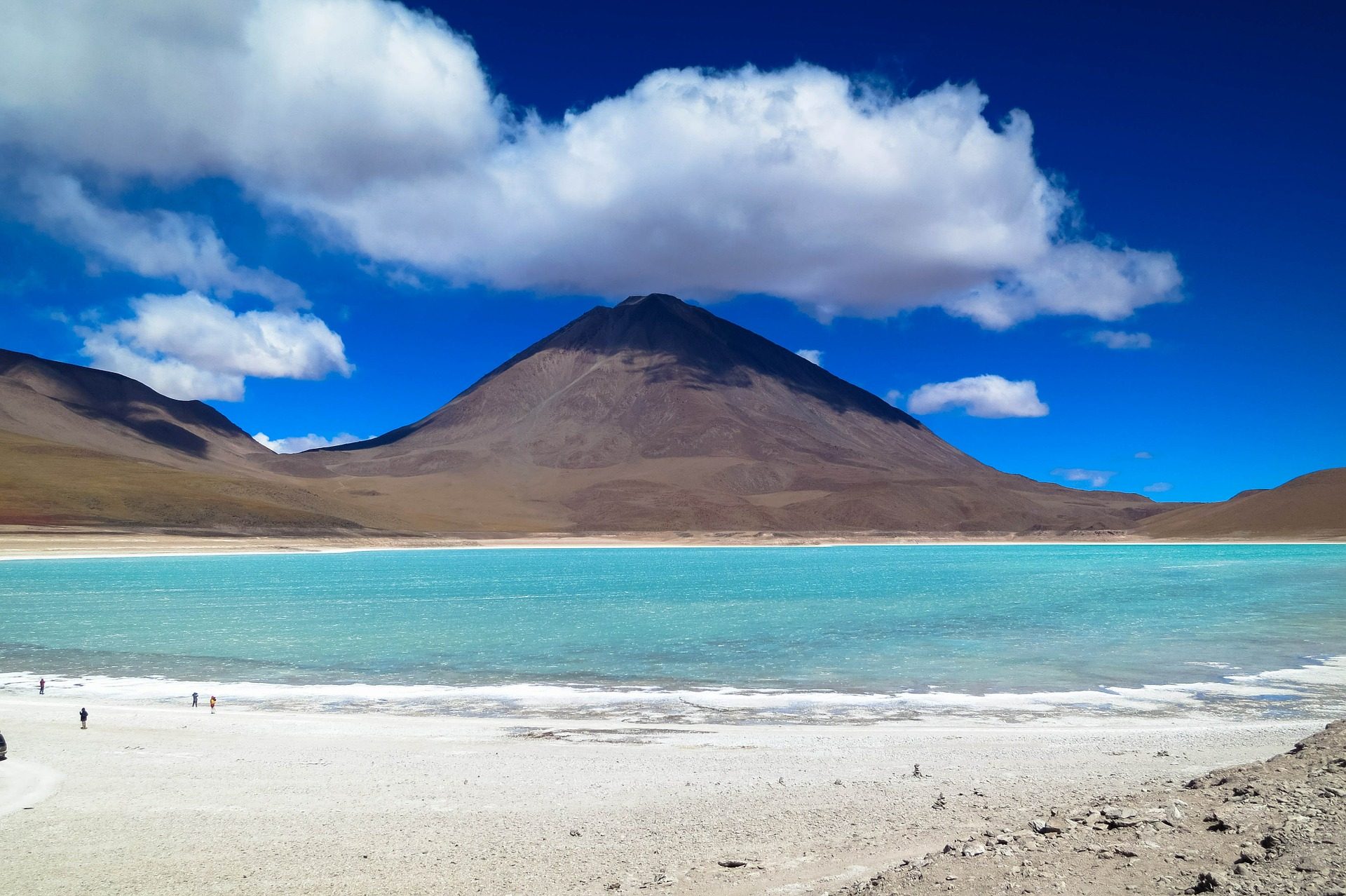 Volcano Salt Lake Atacama Desert, Chile-Bolivia-Argentina