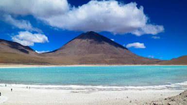 Volcano Salt Lake Atacama Desert, Chile-Bolivia-Argentina