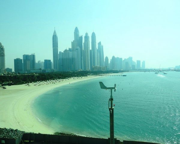 Dubai Marina seen from the train