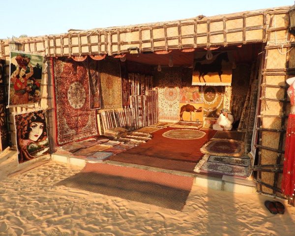Inside the desert camp