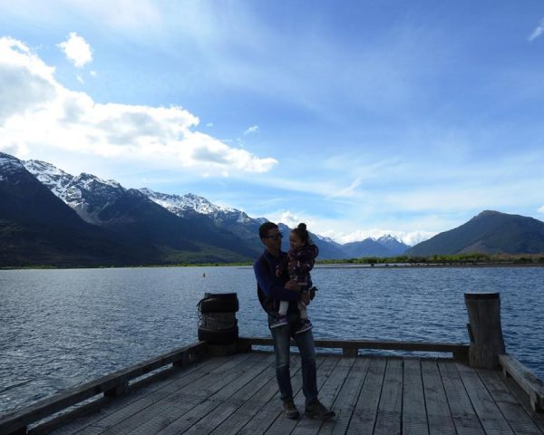 Lara and Dad in amazing Glenorchy