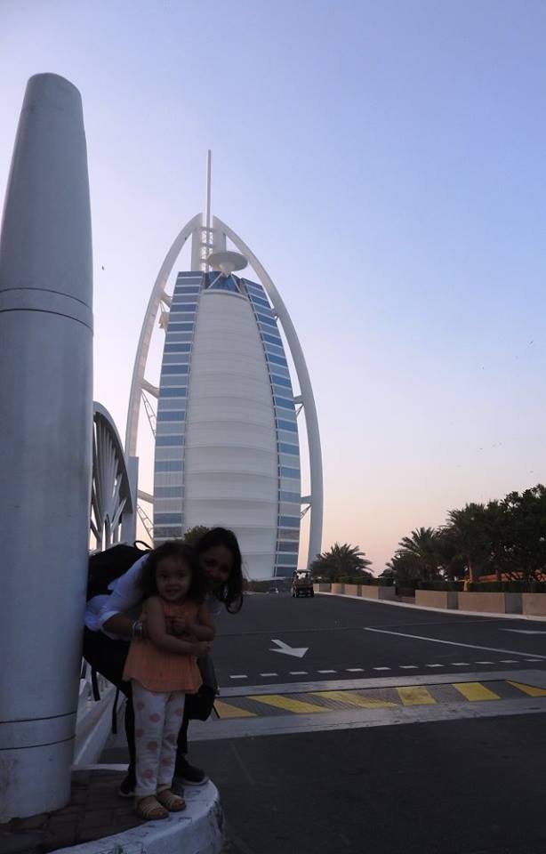 Lara and Mom at Burj Al Arab