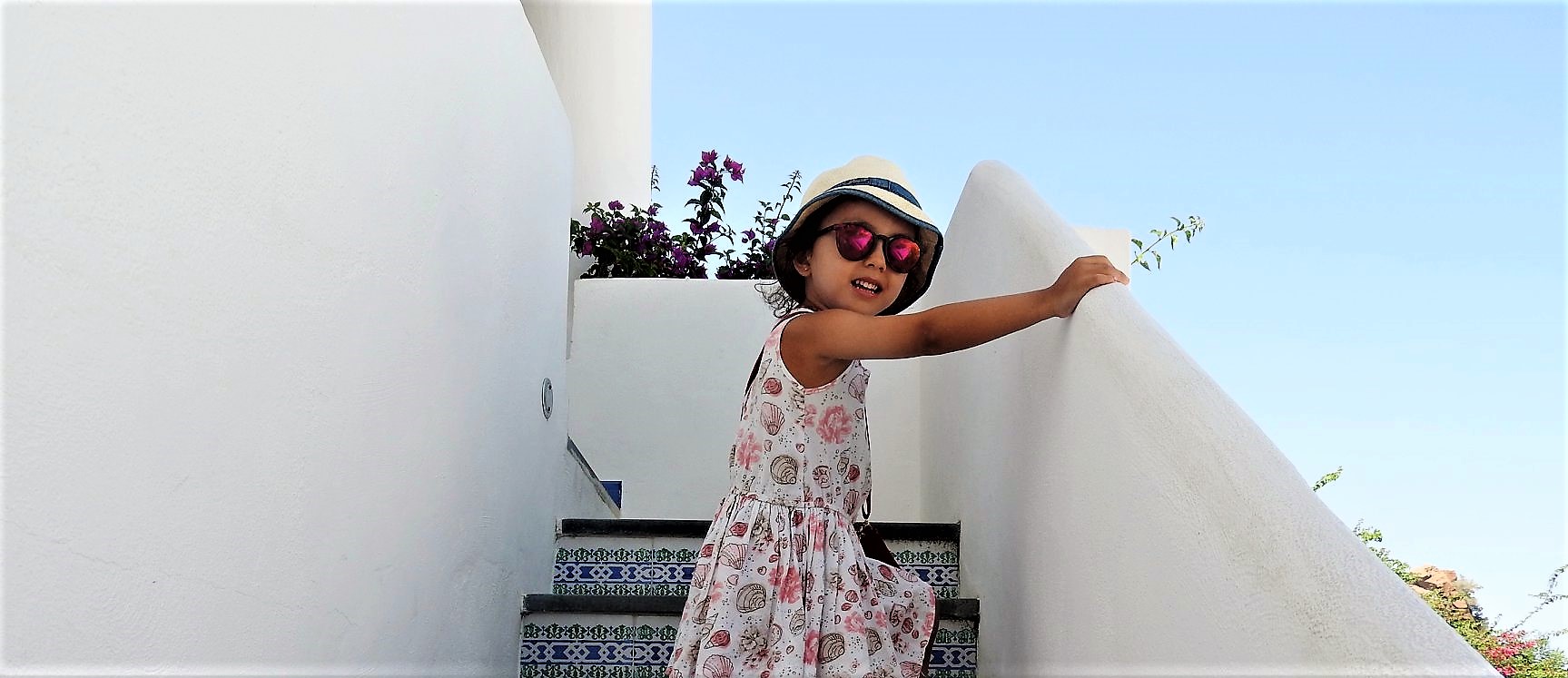 Lara in the Aeolian Island. The world's youngest travel blogger.