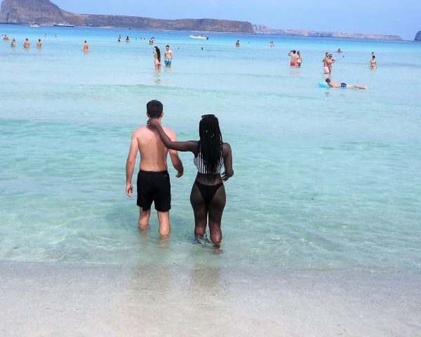Tourists at the Balos Lagoon in Crete