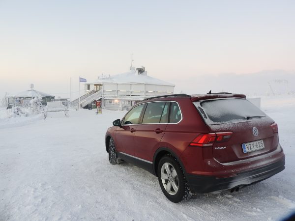 Our Rental Car at Levi Ski Resort in Lapland Finland