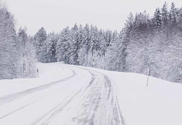 Roads in Lapland Finland