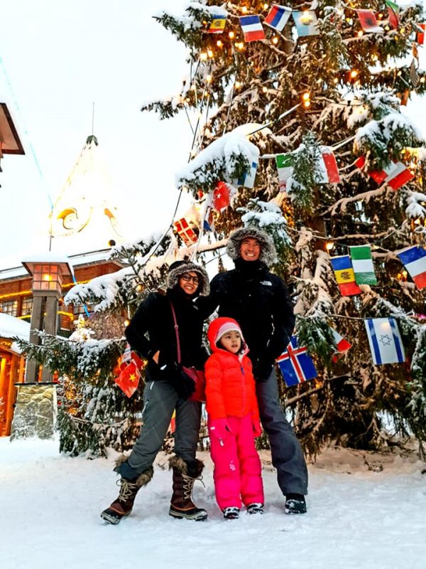 The Youngest Travel Blogger in the World at the Arctic Circle at Rovaniemi in Lapland Finland