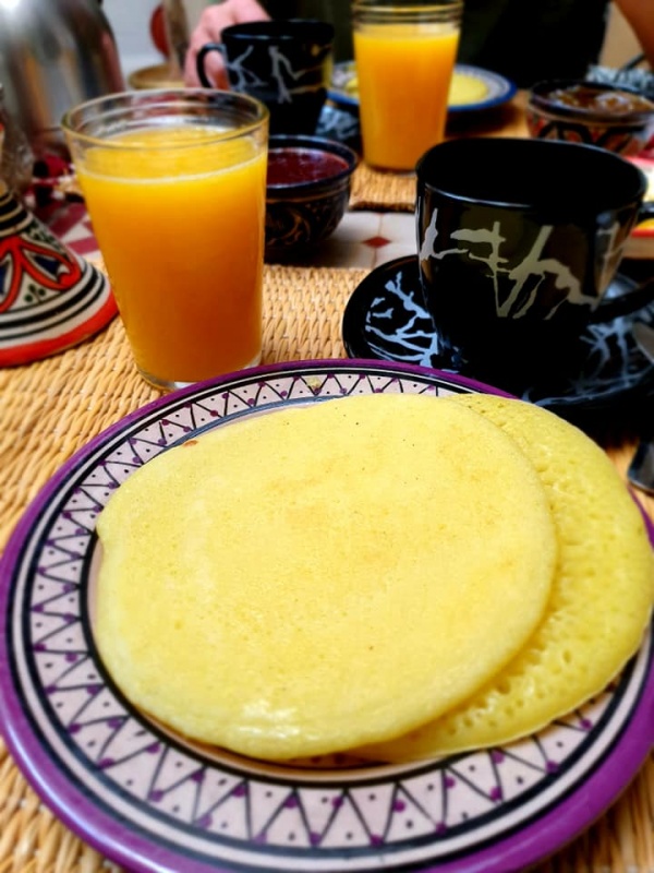 Fabulous breakfast in our first Riad in Marrakech