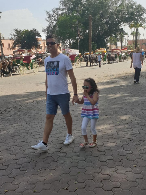 Lara and papa in Marrakech