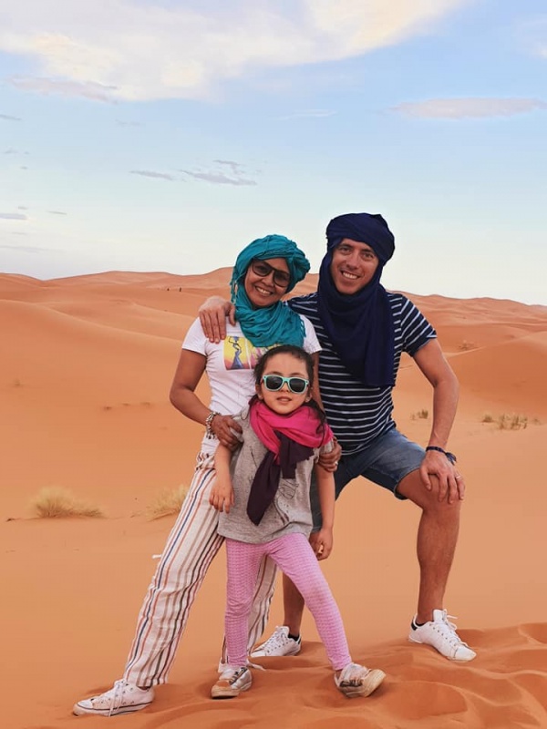 The family in the desert