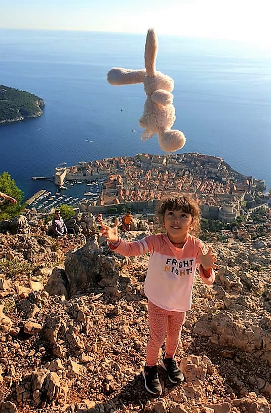Lara at the top of Mount Srđ