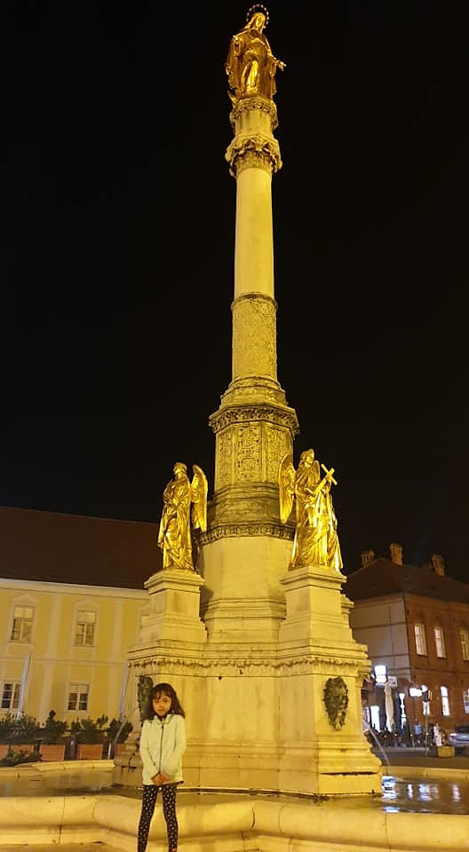 Statue of Virgin Mary in Zagreb