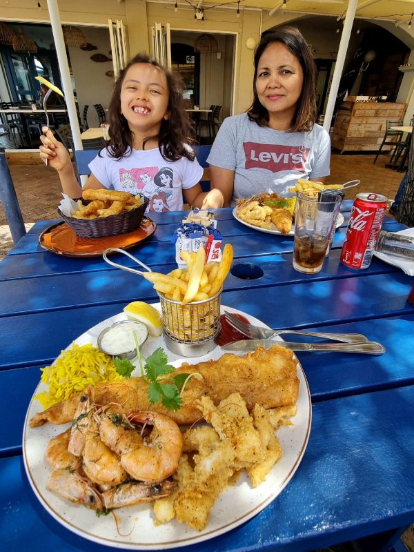 Lunch with seafood at Hermanus