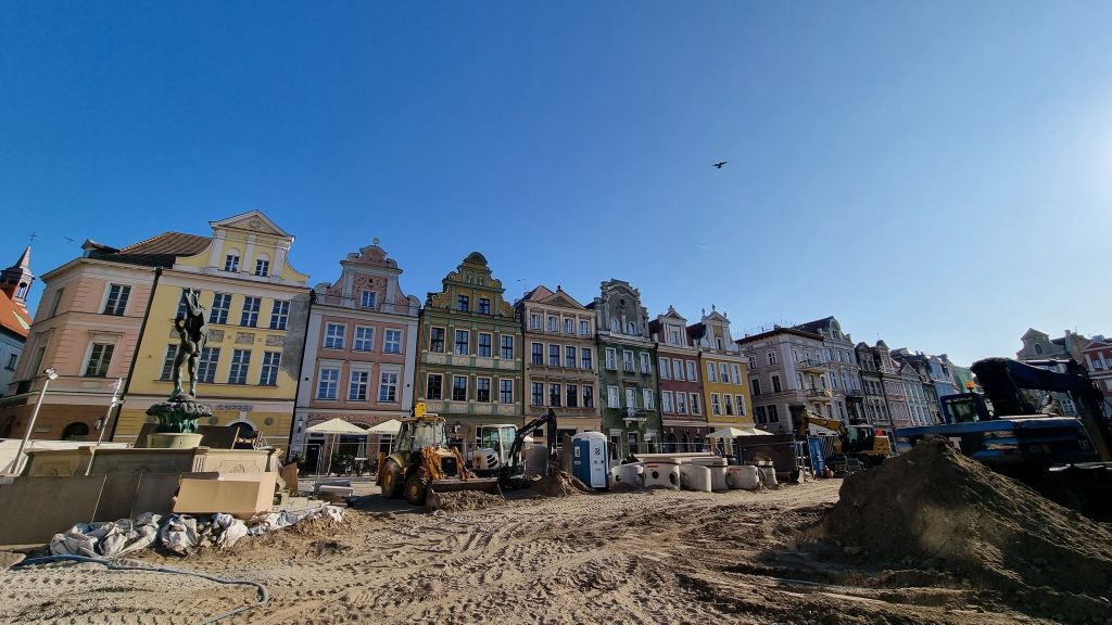 Major works in the center of Poznan in 2023