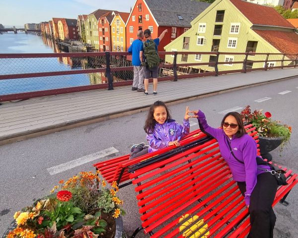 On the old bridge of Trondheim